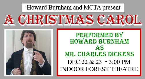 Howard Burnham presents A Christmas Carol as Charles Dickens