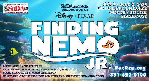SoDAonSTAGE production of Disney Pixar Finding Nemo Jr., at the Founders Theatre in the Golden Bough Playhouse, Feb 7 - Mar 2, 2025.