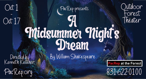PacRep presents A Midsummer Night's Dream at the Outdoor Forest Theater, Oct 1 - 17, 2026
