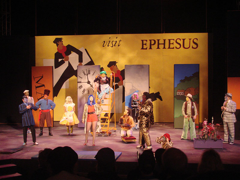 Scene from The Comedy of Errors featuring Daveed Diggs 2008 ShakespeareFest, at the Outdoor Forest Theater