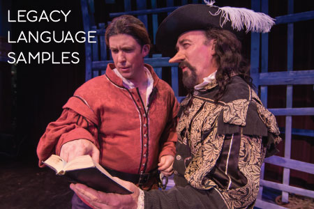 Legacy Language Samples featuring a scene from th2 2017 production of Cyrano