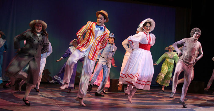 Golden Bough Theatre, Mary Poppins the Musical (2016) featuring Rhett Wheeler as Bert and Gracie Navaille as Mary Poppins