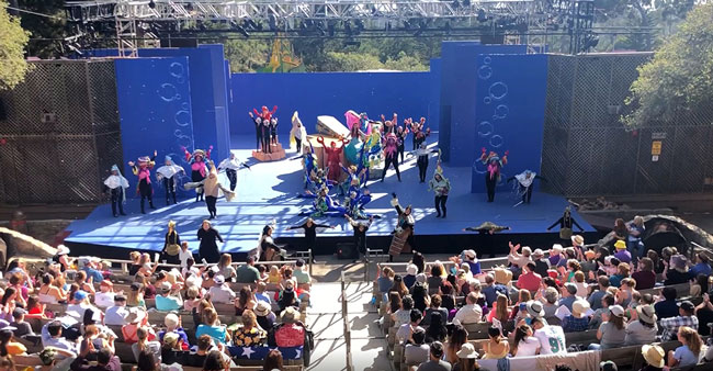 Disney's The Little Mermaid, "Under the Sea" Musical number at the Outdoor Forest Theater stage