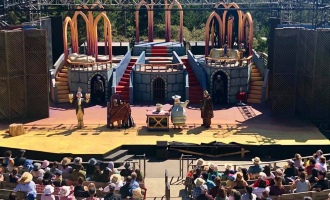 Outdoor Forest Theater Beauty and the Beast stage