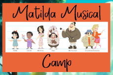 Matilda Musical  Instructors: Palmer Davis & Dr. Joe Ashby  •  Fee $390 DATES: M-F: 7/6 - 7/17     TIME: 12:30P - 3:30P GRADES: 2 - 5  